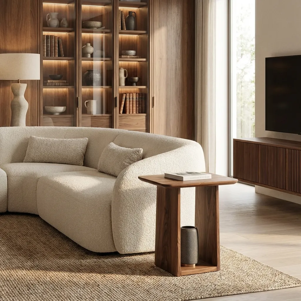 1.Wood End Table