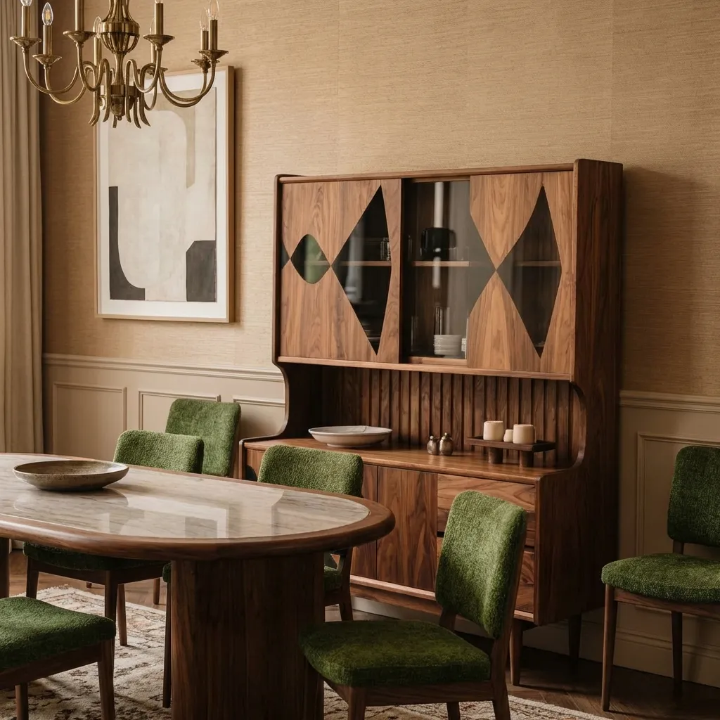 1.Wood Sideboard