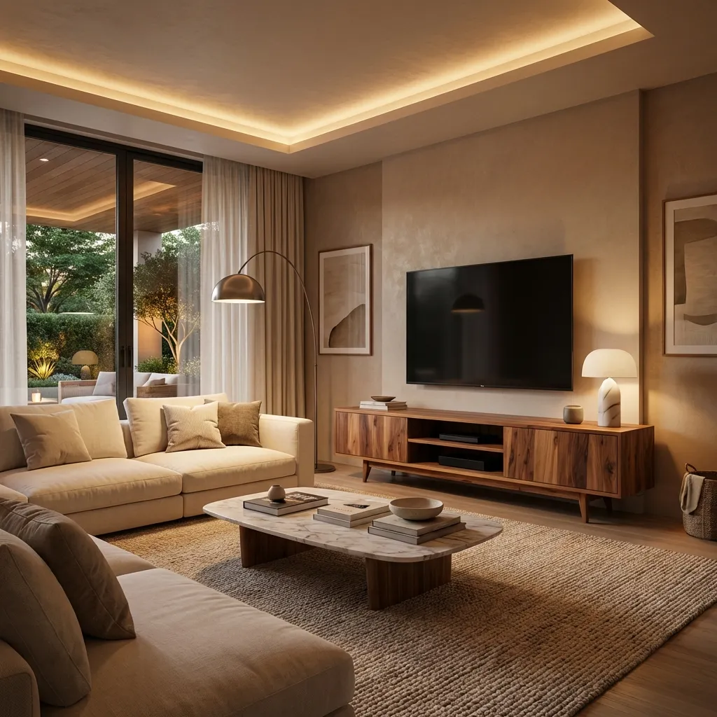 1.Wood TV Stand