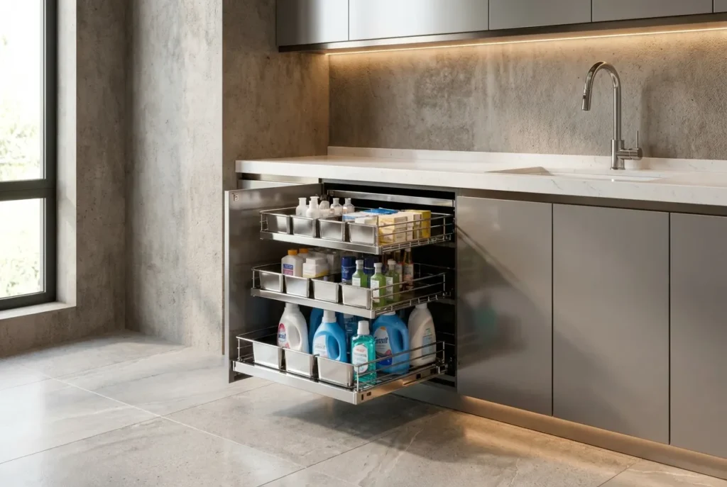 10,Pull Out Laundry Cabinet