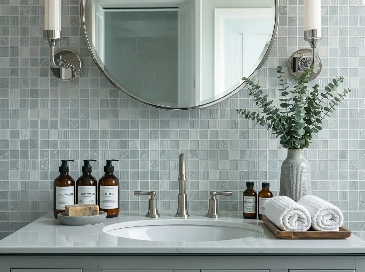 11.Glass Bathroom Tile