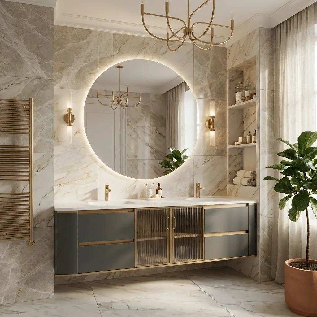 11,Light Luxury Style Bathroom Cabinet