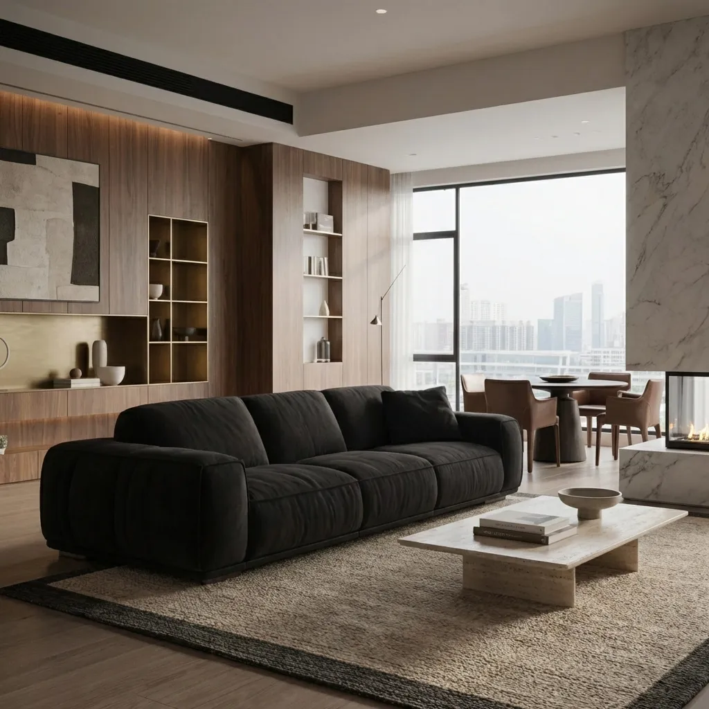 12.Black Sofa