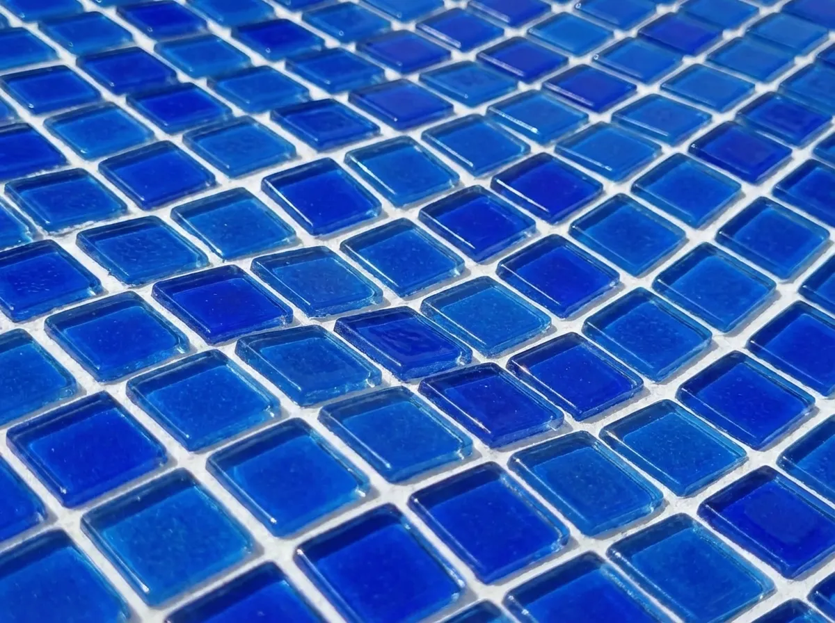 12.Blue Glass Mosaic Tile
