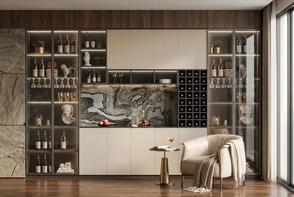 12,Wood Bar Cabinet