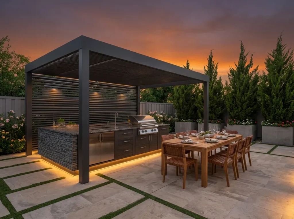 13.BBQ Pergola