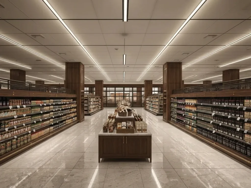 14.Supermarket Flagship Aisle Suspended Ceiling
