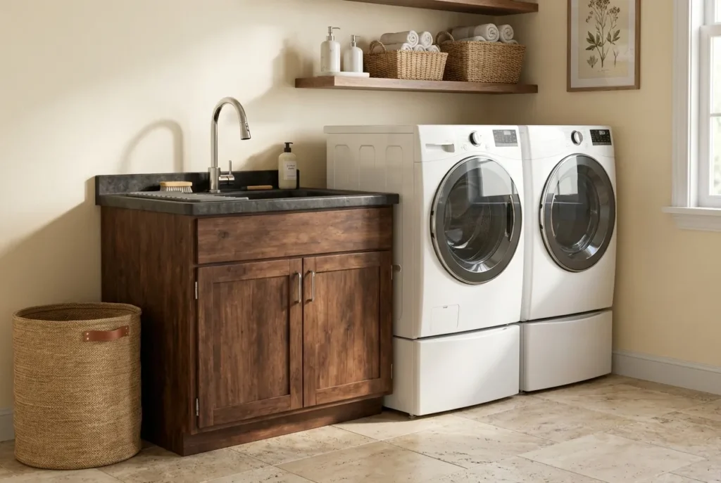 2,Laundry Sink with Cabinet
