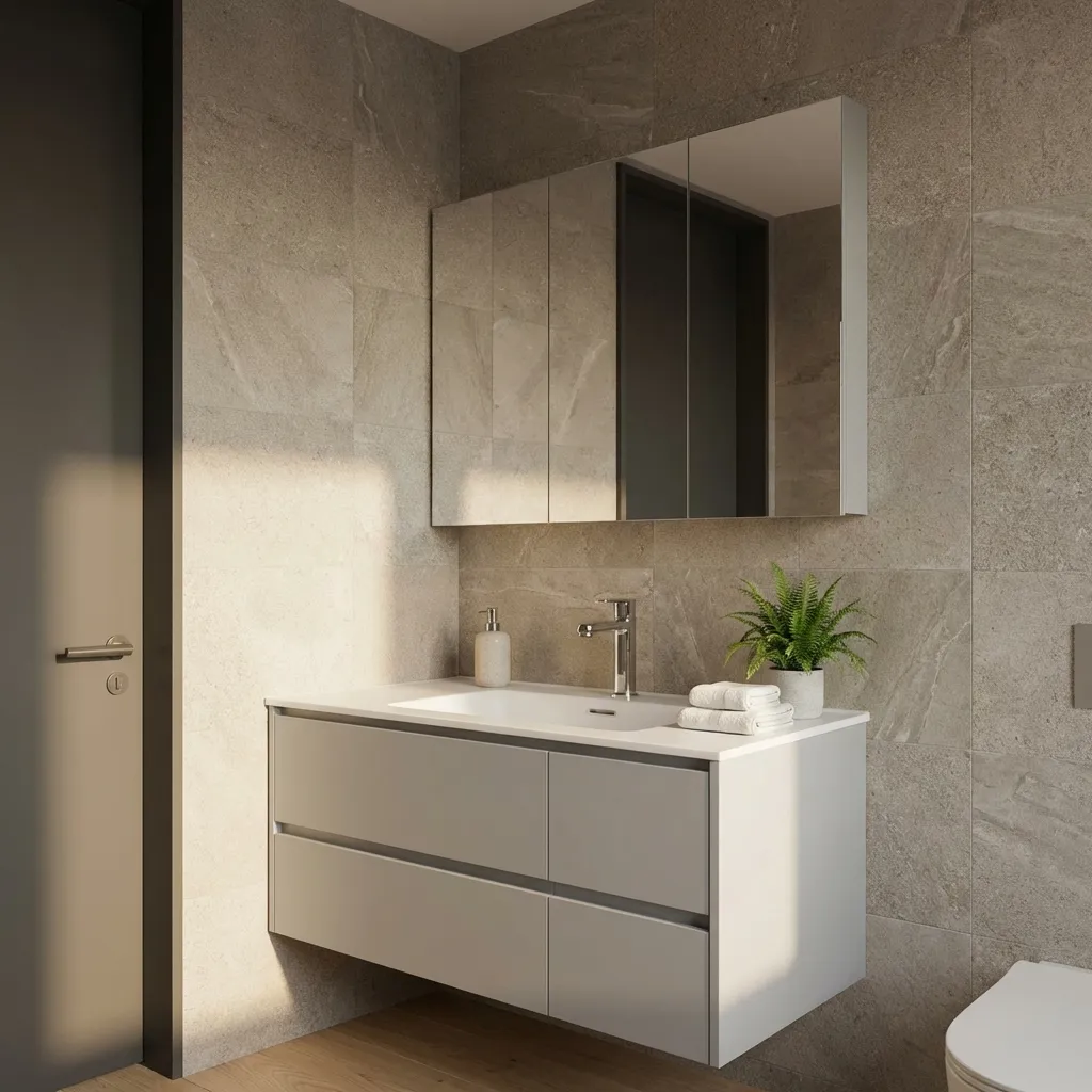 2,MDF Bathroom Cabinet