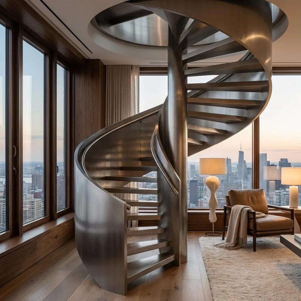 2.Steel Spiral Staircase