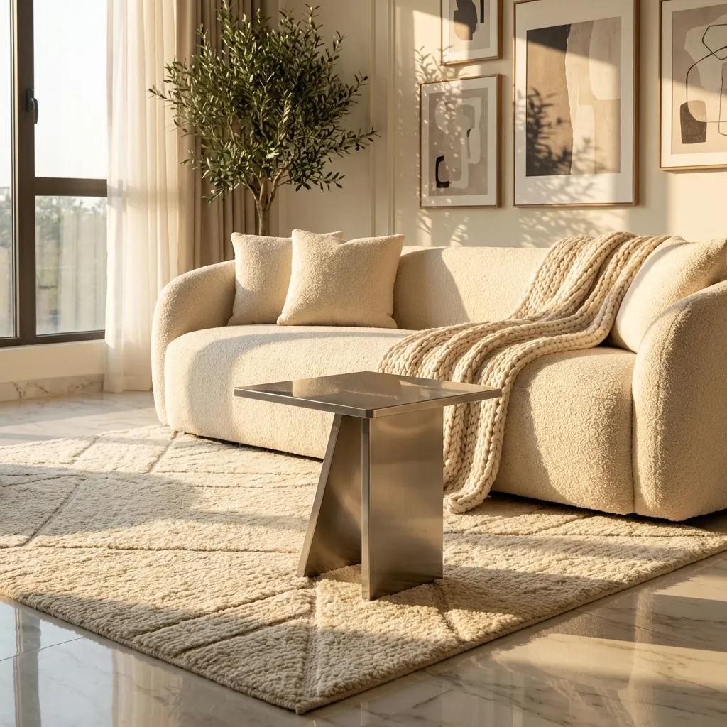 3.Metal End Table