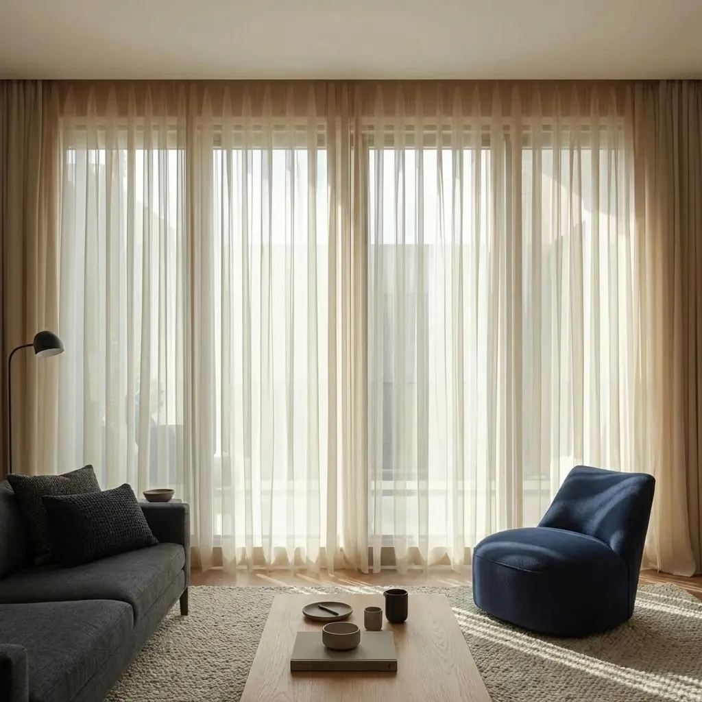 3.Sheer Curtains
