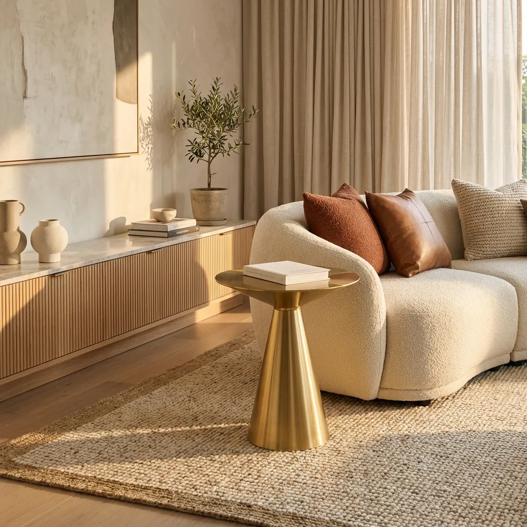 5.Gold End Table