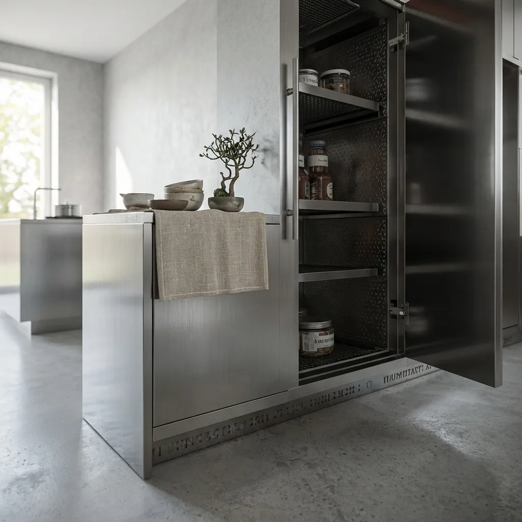 5,Stainless Steel Pantry Cabinet
