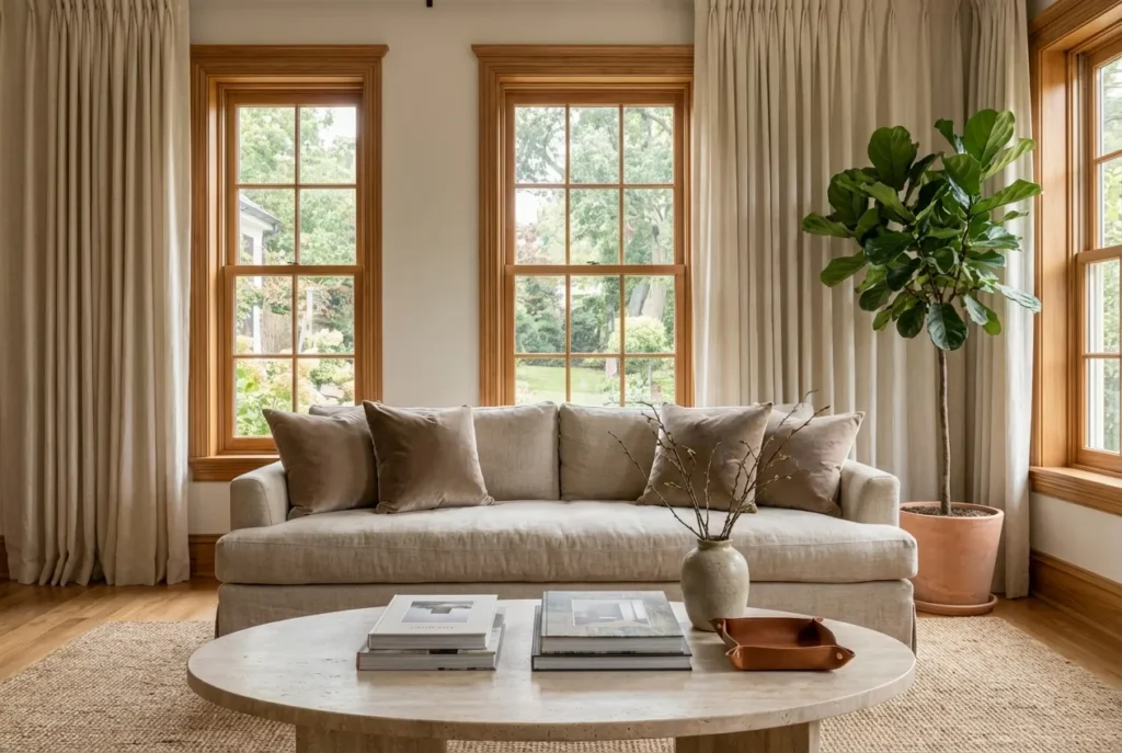 5.Wood Double Hung Windows