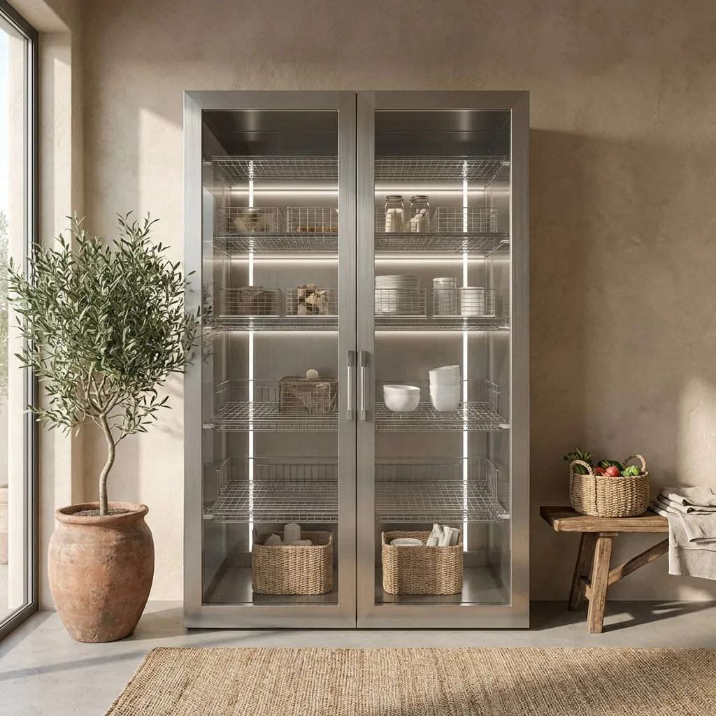6,Aluminum Pantry Cabinet