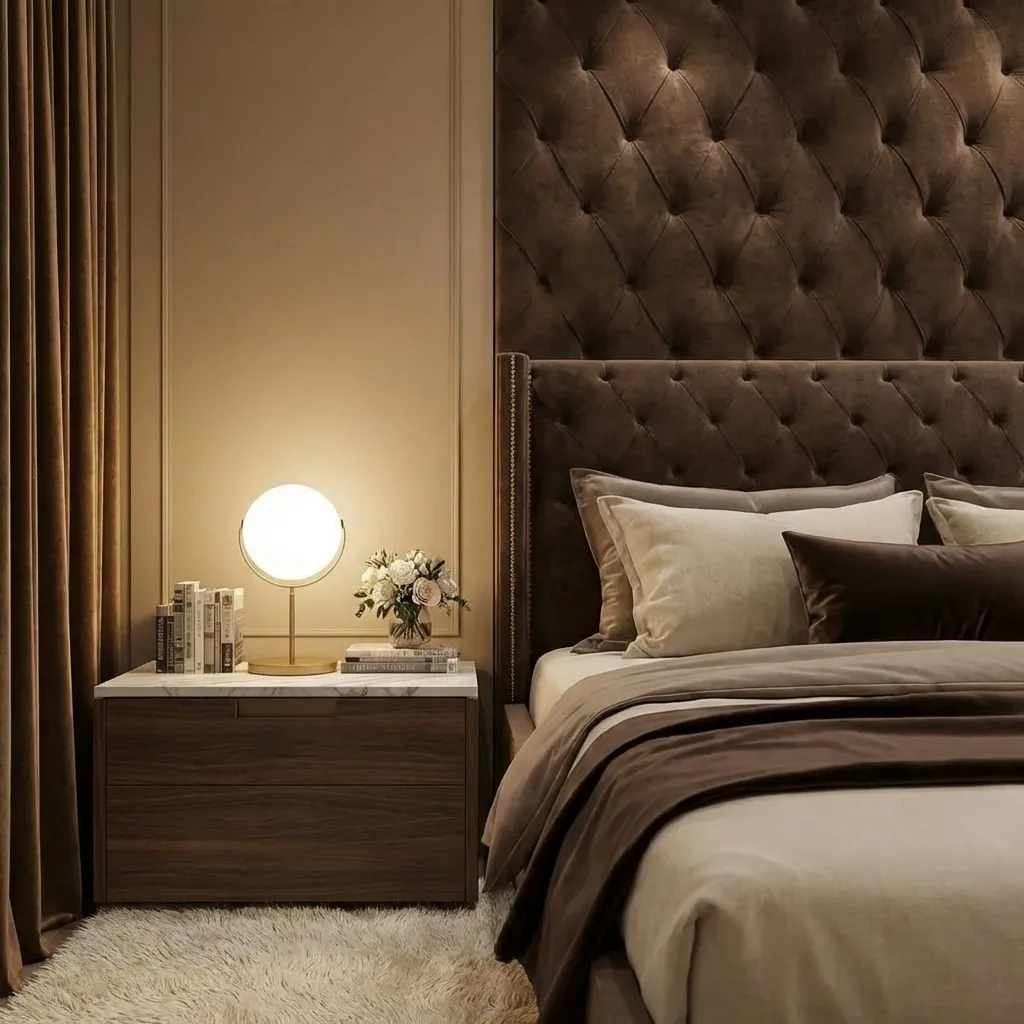 6.Gold Bedside Lamp