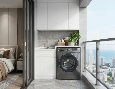 8,Balcony Laundry Cabinet