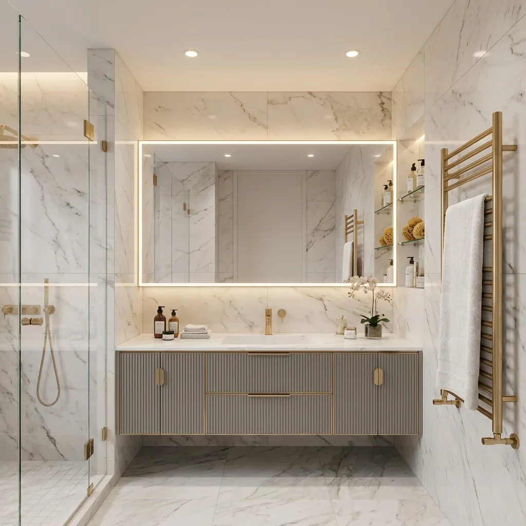 8,Modern Minimalist Bathroom Cabinet