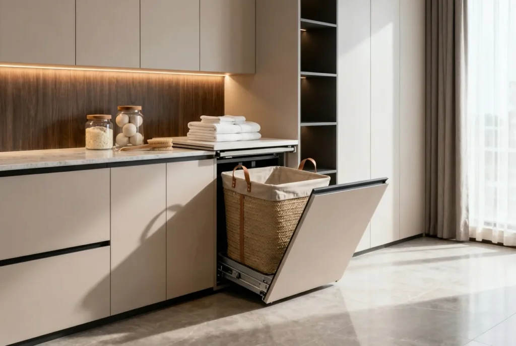 8,Tilt Out Laundry Cabinet