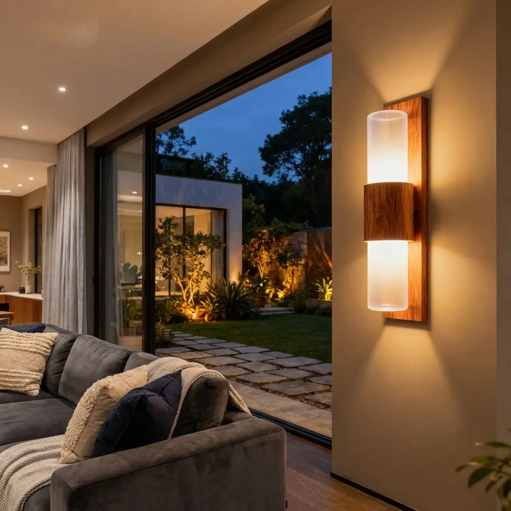 8.Wood Wall Lamp