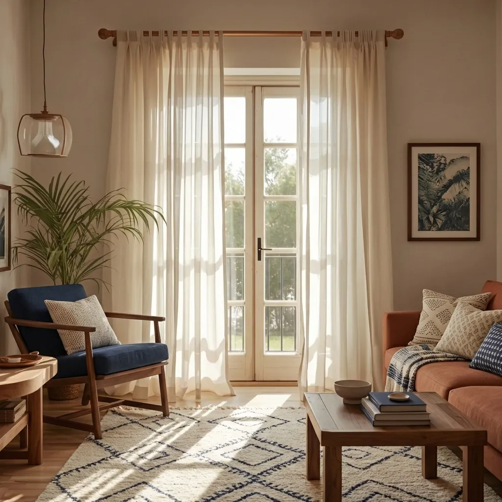 9.Linen Curtains